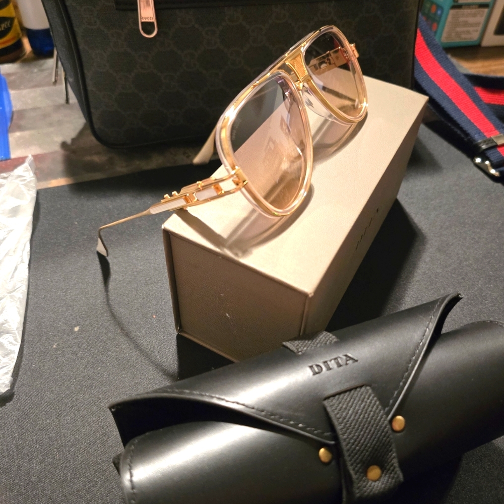 Dita Grand-Decade Sunglasses! White and gold